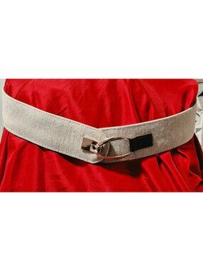 Tan Wide Corset Belt with Hook Loop Closure Size 2X NWT